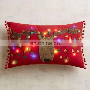 Best Selling Red Christmas Led Cushion thumbnail-4