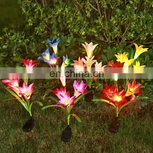 Solar Flower Light in Holiday Lighting Outdoor Solar Flower Garden Stake Lights thumbnail-6