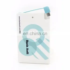Custom Logo Gift Rohs External Portable Card Power Bank 2600mAh thumbnail-5