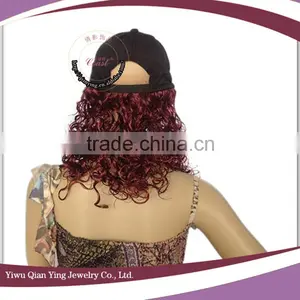 Cheap Custom Adjustable Black Baseball Caps Men Wigs thumbnail-4
