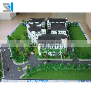 3d Physical Model Architecture With Model Trees , Cars and Furniture thumbnail-1