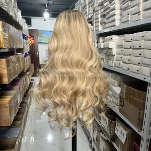 524 HD 13x6 Luxury Highlight Human Hair Lace Wig Vendor thumbnail-3