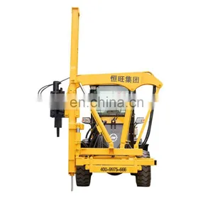 Wheeled Multifunction HWZG Hydraulic Guardrail Post Pile Driver for Sale thumbnail-1