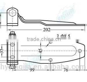 01114 Van Truck Trailer Steel Zinc Plated Door Hinge thumbnail-6