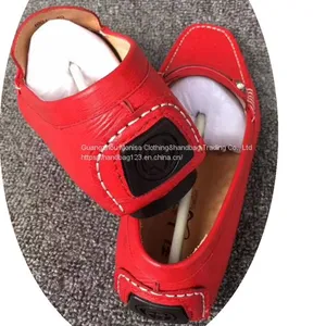 Ostrich Leather Shoes Men's Beanie Shoes Leather New Giant Crocodile Trend All-Match Driving Couple Casual Shoes thumbnail-2