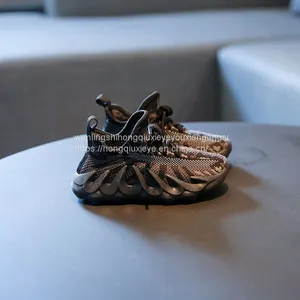 Cool Shoes Flying Woven Surface Stitching Color Blocking Sports Casual Children's Shoes thumbnail-1
