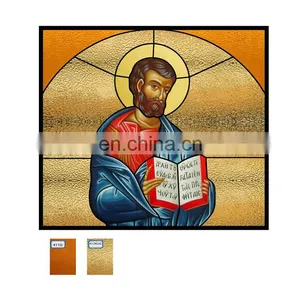 Chinese Stain Glass Supplier Custom Made Architectural Art Glass Church Doors And Windows Glass Panels Inlaid Stained Glss Sheet thumbnail-3
