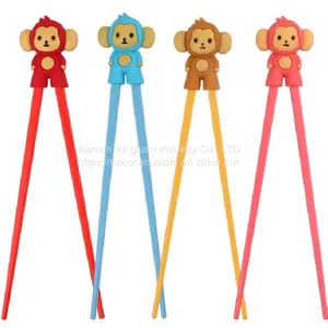Wholesale Silicone Monkey Shape Learning Reusable Training Chopsticks thumbnail-1