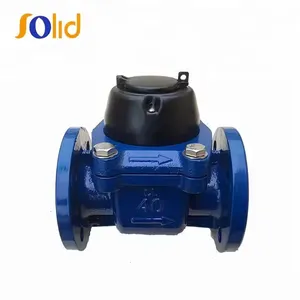 Hot Sale Ductile Iron Blue Color Flanges Connection Woltman Type Bulk Water Meter thumbnail-1