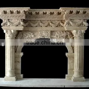 Hot Sale Freestanding Insert Indoor Marble Fireplace thumbnail-4