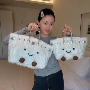 New Niche Design Jlly Cat Doll Bag Knock Cute Plush Platinum Bag Bk Elf Handbag thumbnail-2