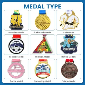 Supplier Custom Design Logo Hollow Out Medals Personalized 3D Marathon Medal Sports Metal Medallion Running Winner Awards thumbnail-5