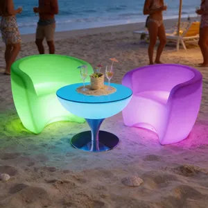 Outdoor Party Led Light up Led Furniture Illuminated Event Night Club Lounge Led Light Bar Furniture Chairs Tables Sofa Set thumbnail-2