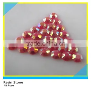 Wholesale Hotfix Flatback Rhinestone AB Yellow Round Resin Stone For Shoes thumbnail-6