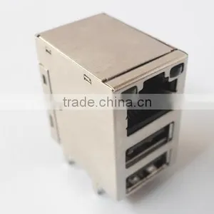Connector With Single Rj45 & Double Usb Connector thumbnail-1