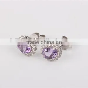 Latest Ladies Fashion Girl Earrings With Diamond Stone thumbnail-2