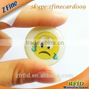 Round Mini Cute Crystal Epoxy Smart Expression Souvenir Cards thumbnail-1