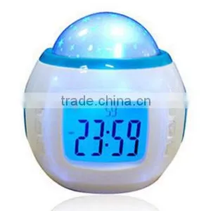 Children Sleeping Sky Star Night Light Projector Lamp Bedroom Alarm Clock Music Hot Free Shipping thumbnail-1