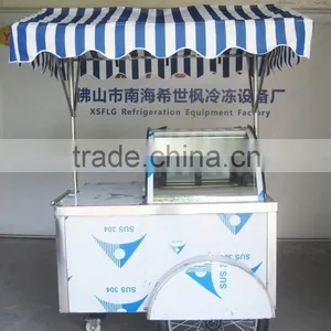 Cool Summer Attractive Freezer Ice Cream Cart With Wheels thumbnail-5