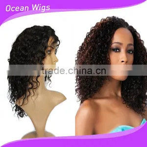 12inch Blond Color Human Hair Short Bob Lace Front Wig With Bang thumbnail-1