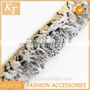 Multi-color Single Side Fringed Tirm for Lady Wearing thumbnail-4