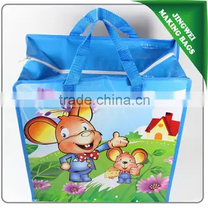Manufacturer Custom Promotions pp Woven Lamination Packing Bag With Zipper thumbnail-3