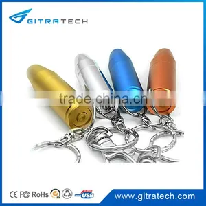 2016 Promo Gift USB 2.0 Gold Metal Bullet Flash Memory Storage Stick Pen Drive U Disk 8GB Quality Choice thumbnail-3