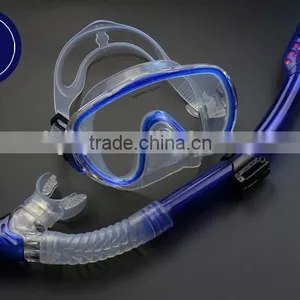 Water Sports Anti-Fog Silicone Scuba Diving Mask Dry Snorkel Set thumbnail-3