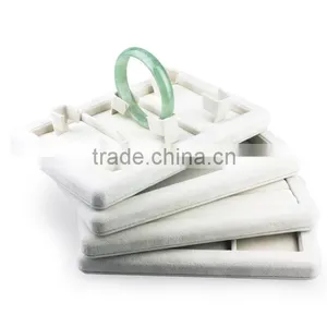 Custom High End White Velvet Jewelry Display Bracelet Holder thumbnail-2