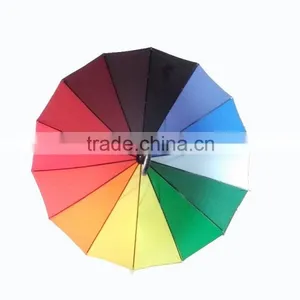 14colors Promotional Rainbow Mini Golf Straight Couple Umbrella thumbnail-4
