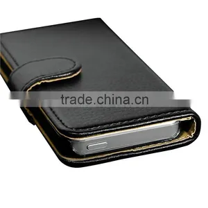 Genuine Real Leather Wallet Stand Mobile Phone Case Cover for Apple IPhone SE thumbnail-3