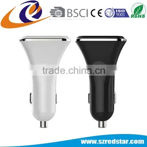 BSCI Factory Hot Sale Mobile Phone Accessories Triple 3 USB Ports Auto Charger Cellphone Car Charger thumbnail-5