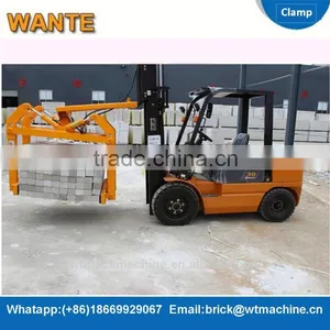 WANTE MACHINERY Hydraulic Forklift Block Clamp for Brick Making Machine thumbnail-1