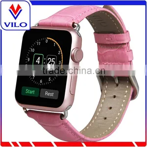 Crocodile Pattern Genuine Leather Watch Band For IWatch, For IWatch Leather Wrist Strap Band thumbnail-2