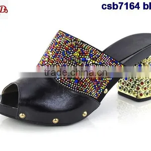 CSB7164 New Fashion Italian Design High Quality Hot Selling Lady Sandals With Multi Color Stone for Women thumbnail-1