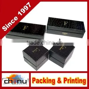 Watch Display Jewelry Case Box Storage Holder Leather, Glass Top Jewelry Case (110234) thumbnail-1