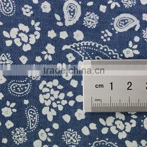 Polyester Cotton Pigment Printing Denim Fabric Prices Denim Shirting Fabric Printed Denim Fabric thumbnail-4
