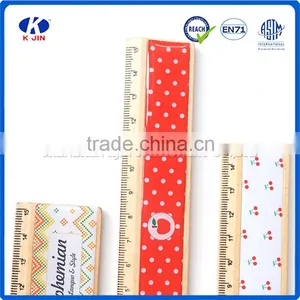 Hot Sale Promotional 15cm Wooden Straight Rulers With Screen OEM LOGO Printed thumbnail-5