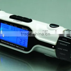 Led Blue Solar Flashing Lights With World Time Clock thumbnail-1