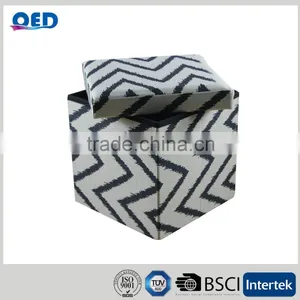 Fabric Folding Ottoman Fancy Small Sitting Stool thumbnail-3