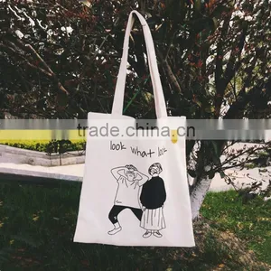 Custom Logo Tote Canvas Bag for Shopping Shoulder Bag for Fashionable Women thumbnail-3