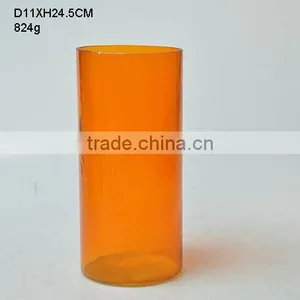 Mini Orange Decorate Glass Vase, Glass Flower Bottle thumbnail-3