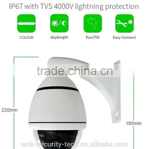 Vitevision Vandalproof 10x Optical Zoom PTZ Camera of IR High Speed Outdoor CCTV Dome Camera thumbnail-2