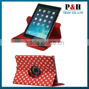 For Ipad Leather Case, Polka Dot 360 Rotating PU Leather Case For Apple IPad 6 & Air 2 thumbnail-1