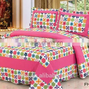 Roseo Boarder Colorful Floral Patchwork Bedding Sets / Patchwork Quilts thumbnail-1