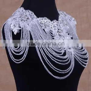 2016 New Crystal Tassels Shoulder Chain Weeding Bridal Elegant Sex Body Chain thumbnail-2