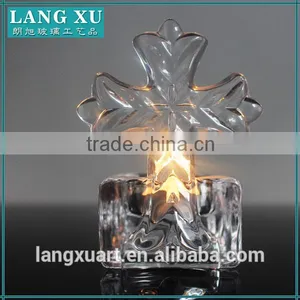 LX-Z140 Christian Cross Religious Crystal Tealight Candle Holder thumbnail-4