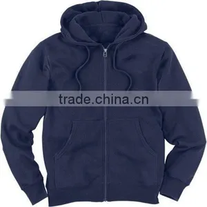 Men's Long Sleeves T/C French Terry Full Zip Hoodie Sweatshirt thumbnail-1