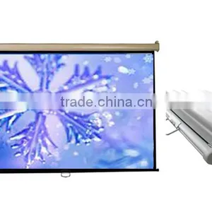 Manual Wall Mounted Projector Screen LED Backlight Type and Yes Wide Screen thumbnail-2
