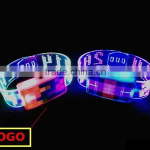 2015 China Manufactuer Flashing OEM Words Watch Motion Led Light Bracelet thumbnail-2